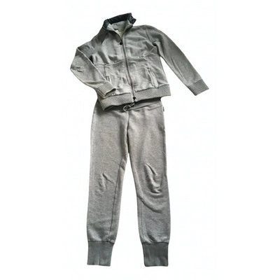 Pre-owned Moncler Grey Cotton Jumpsuit
