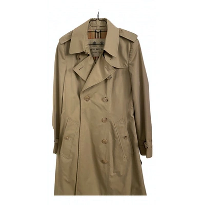 Pre-owned Burberry Beige Cotton Trench Coat