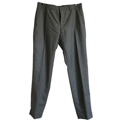 Pre-owned Ami Alexandre Mattiussi Wool Trousers In Grey