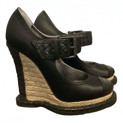 Pre-owned Bottega Veneta Leather Heels In Black