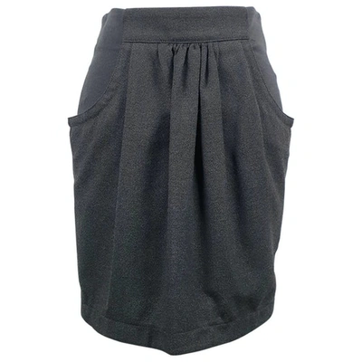 Pre-owned Brunello Cucinelli Wool Mini Skirt In Grey