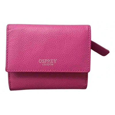 Pre-owned Osprey Leather Purse In Pink