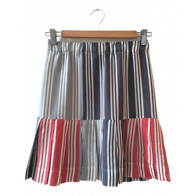 Pre-owned Vivienne Westwood Anglomania Silk Mini Skirt In Multicolour