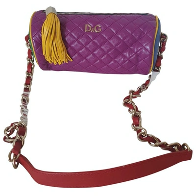Pre-owned Dolce & Gabbana Patent Leather Bag In Purple