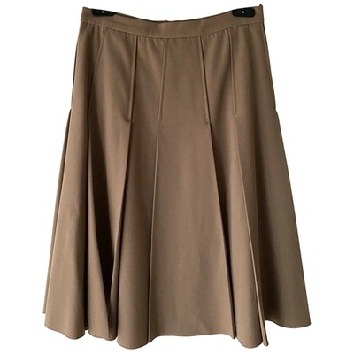 Pre-owned Marella Mid-length Skirt In Camel