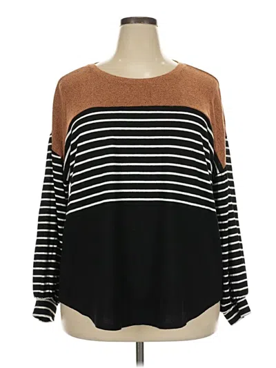 Pre-owned 24/7 Maurices Pullover Sweater In Brown