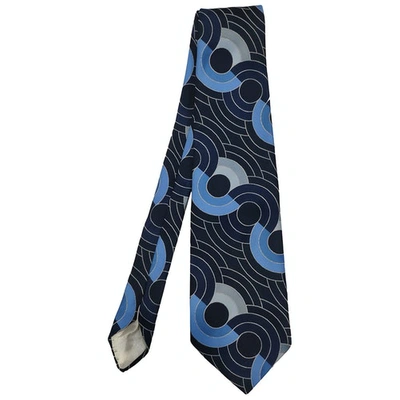Pre-owned Nina Ricci Silk Tie In Blue