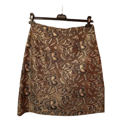 Pre-owned Max Mara Mini Skirt In Brown