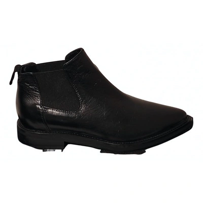 Pre-owned Mcq By Alexander Mcqueen Leather Ankle Boots In Black