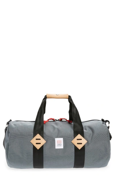 Topo Designs Water Repellent Classic Duffle Bag In Charcoal