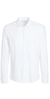 Faherty Seasons Knit Button-up Shirt In White