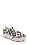 Vans Ua Slip On Stacked Sneaker In Checkerboard-multi In Multi/ True White