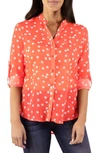 Kut From The Kloth Jasmine Top In Random Dot-orange