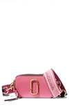 The Marc Jacobs The Snapshot Leather Crossbody Bag In Dusty Ruby Multi
