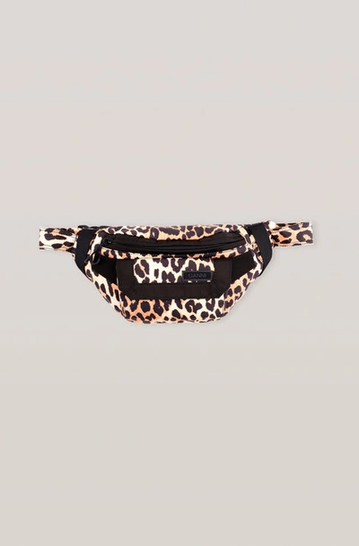 Ganni Recycled Tech Bumbag Leopard One Size