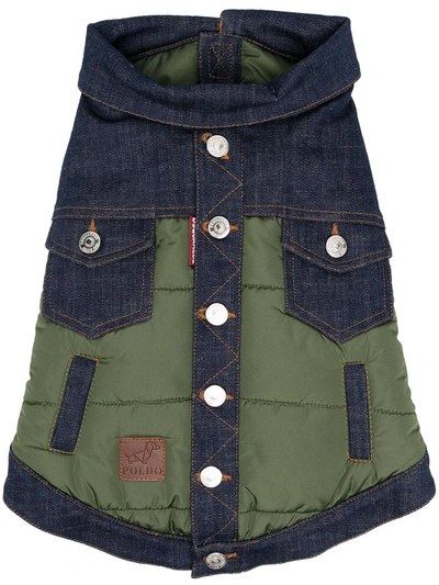 Dsquared2 X Poldo Dog Couture Denim Panel Jacket In Green