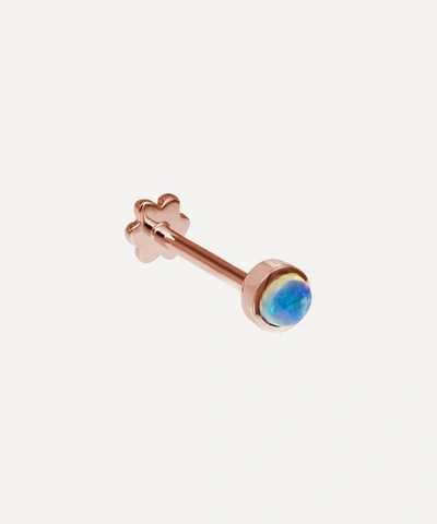 Maria Tash 3mm Opal Threaded Stud Earring In Rose Gold