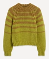 Paloma Wool Trance Stripe Wool-blend Sweater In Lime Green