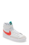 Nike Kids' Blazer Mid '77 High Top Sneaker In Grey/red/blue