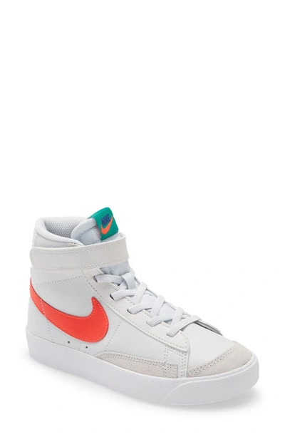 Nike Kids' Blazer Mid '77 High Top Sneaker In Grey/red/blue