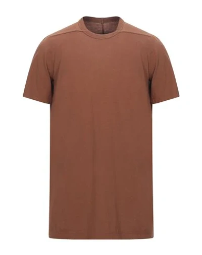 Rick Owens T-shirts In Brown