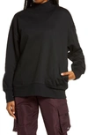 Alo Yoga Refresh Mock Neck Sweatshirt In Black