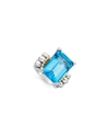 Lagos Sterling Silver & 18k Yellow Gold Glacier Blue Topaz Ring In Blue/silver