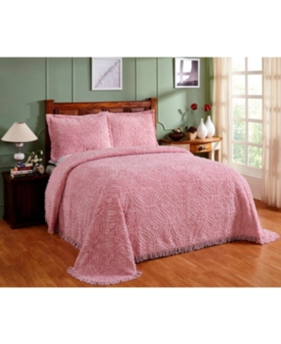 Better Trends Wedding Ring Queen Bedspread Bedding In Pink