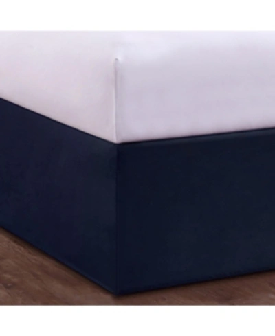 Magic Skirt Tailored Bedskirt, King In Navy