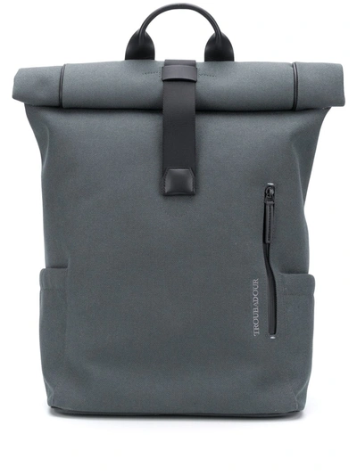 Troubadour Roll Down Basecamp Rucksack In Grey