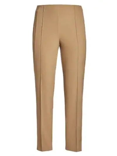 Lafayette 148 Acclaimed Stretch Gramercy Pants In Cammello