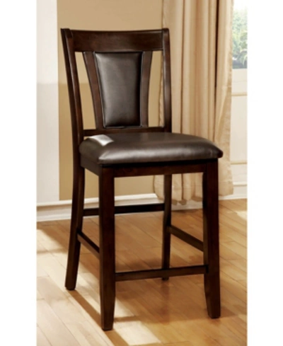 Furniture Melott Padded Counter Chairs (set Of 2) In Medium Brown