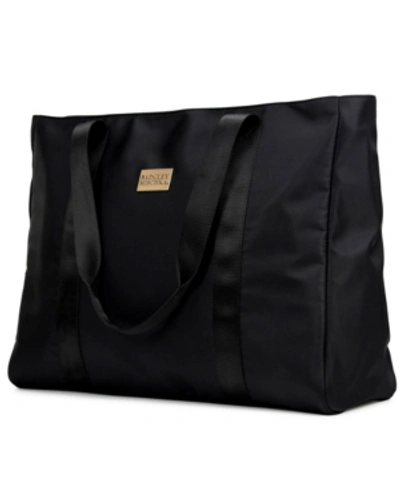 Badgley Mischka Nylon Travel Tote Weekender Bag In Black