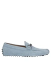 Tod's Loafers In Sky Blue
