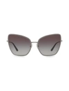 Dolce & Gabbana Women's 61mm Scallop Cat Eye Sunglasses In Gunmetal