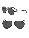 Saint Laurent Women's Classic 11 Zero 60mm Aviator Sunglasses In Black