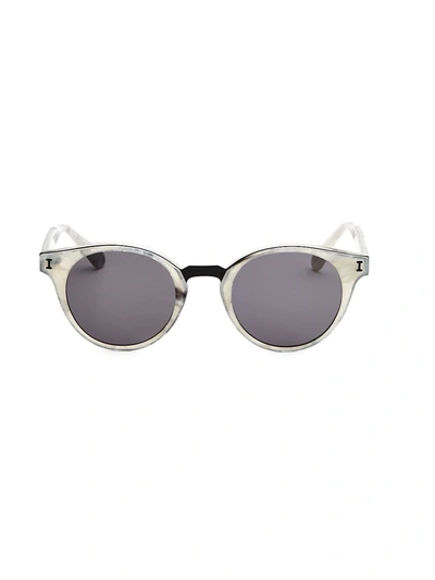 Illesteva Amalfi Grey Marble Round Sunglasses | ModeSens