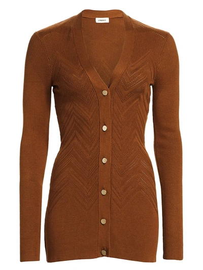 L Agence Women's Millie Viscose Cardigan In Spice