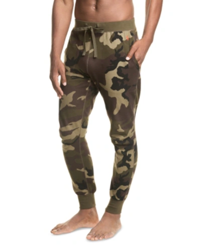 Polo Ralph Lauren Men's Waffle-knit Grey Camouflage Pyjama Trousers In Surplus Camo