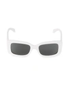 Versace 54mm Rectangular Sunglasses In White