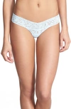 Hanky Panky I Do Swarovski Crystal Low Rise Thong In Powder Blue