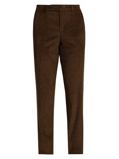 Saks Fifth Avenue Collection Frosted Corduroy Dress Trousers In Brown