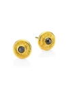 Gurhan Women's Rain 24k Yellow Gold & Black Diamond Stud Earrings