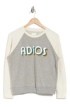 Mother 'the Square' Destroyed Graphic Pullover Sweatshirt In Adios