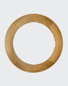 L'objet Corde Wide Rim Porcelain Charger Plate In White/gold