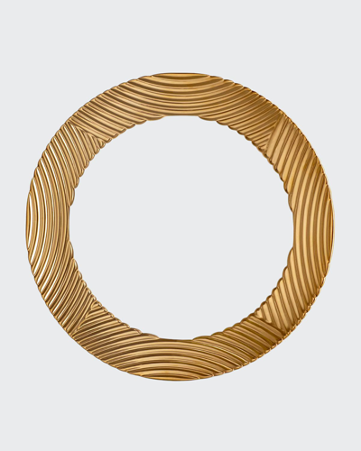 L'objet Corde Wide Rim Porcelain Charger Plate In Gold