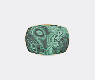 L'objet Malachite Tray In Green, Gold