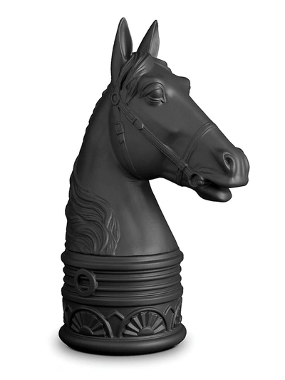 L'objet Han White Horse Bookend In Black