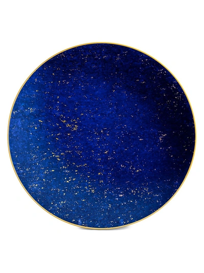L'objet Lapis 24k Gold & Porcelain Charger & Cake Plate In Blue