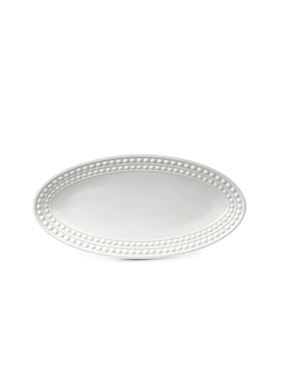 L'objet Perlee White Porcelain Oval Platter